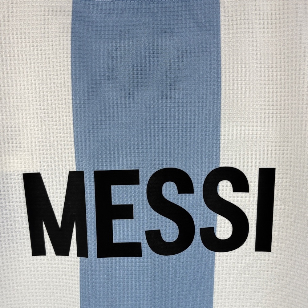 Adidas Argentina Messi #10 Jersey AFA Anniversary Blue White Gold NWT Men’s S - Picture 6 of 8